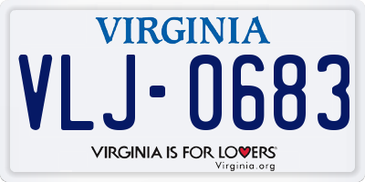 VA license plate VLJ0683