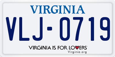 VA license plate VLJ0719