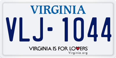 VA license plate VLJ1044