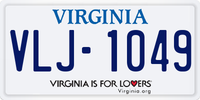 VA license plate VLJ1049