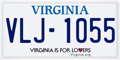 VA license plate VLJ1055