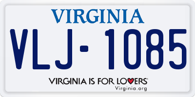 VA license plate VLJ1085