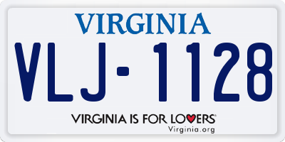 VA license plate VLJ1128