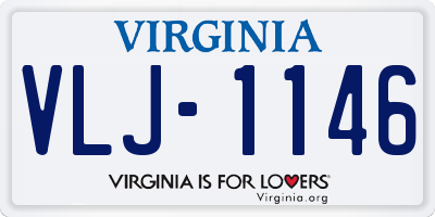 VA license plate VLJ1146