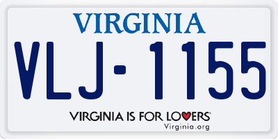 VA license plate VLJ1155