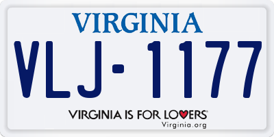 VA license plate VLJ1177