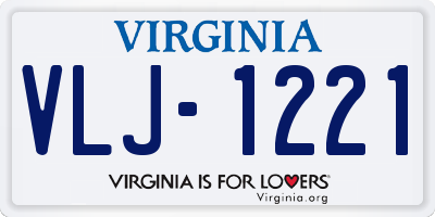 VA license plate VLJ1221