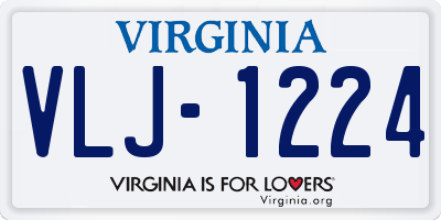 VA license plate VLJ1224