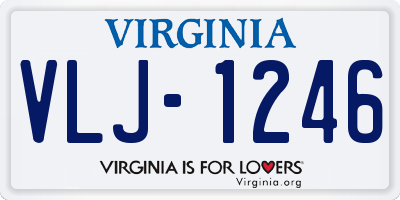 VA license plate VLJ1246