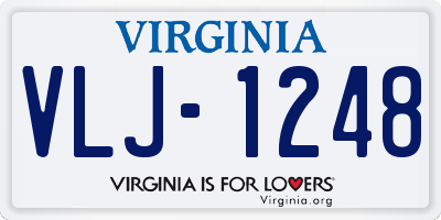 VA license plate VLJ1248