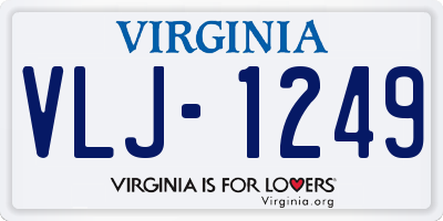 VA license plate VLJ1249