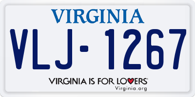 VA license plate VLJ1267