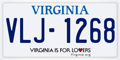 VA license plate VLJ1268