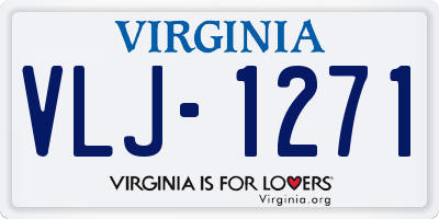 VA license plate VLJ1271