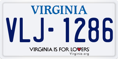 VA license plate VLJ1286
