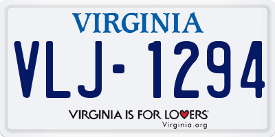 VA license plate VLJ1294