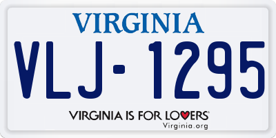 VA license plate VLJ1295