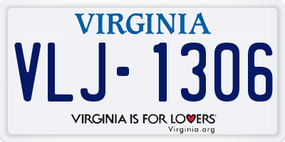 VA license plate VLJ1306