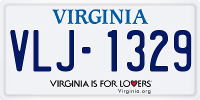 VA license plate VLJ1329