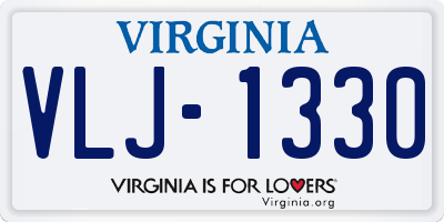 VA license plate VLJ1330