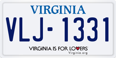 VA license plate VLJ1331