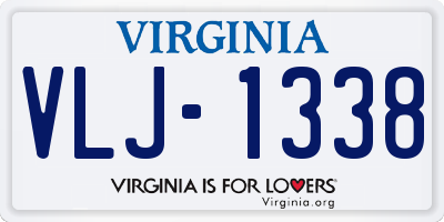 VA license plate VLJ1338