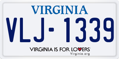 VA license plate VLJ1339