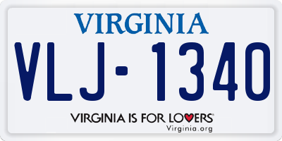 VA license plate VLJ1340