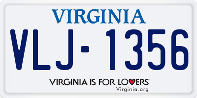 VA license plate VLJ1356