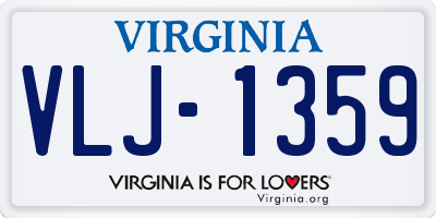 VA license plate VLJ1359