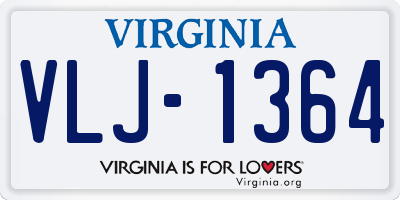 VA license plate VLJ1364