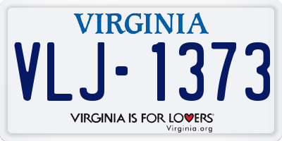 VA license plate VLJ1373