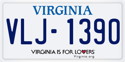 VA license plate VLJ1390