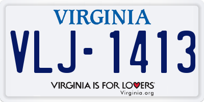 VA license plate VLJ1413