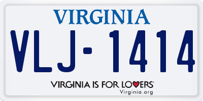 VA license plate VLJ1414