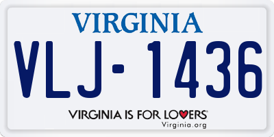 VA license plate VLJ1436