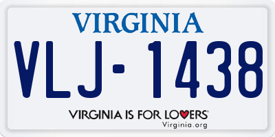 VA license plate VLJ1438