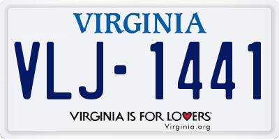 VA license plate VLJ1441
