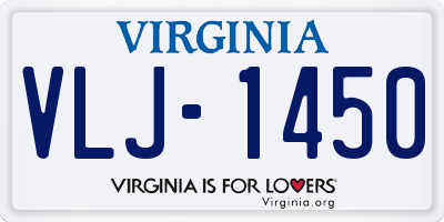 VA license plate VLJ1450