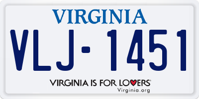 VA license plate VLJ1451