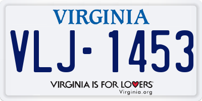 VA license plate VLJ1453