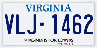 VA license plate VLJ1462