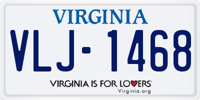 VA license plate VLJ1468