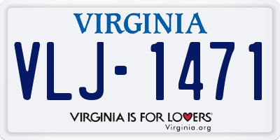 VA license plate VLJ1471