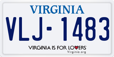 VA license plate VLJ1483