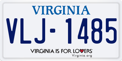 VA license plate VLJ1485