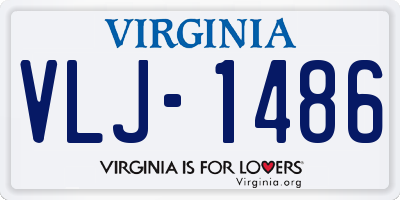 VA license plate VLJ1486