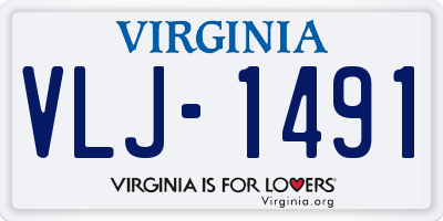 VA license plate VLJ1491