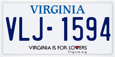 VA license plate VLJ1594