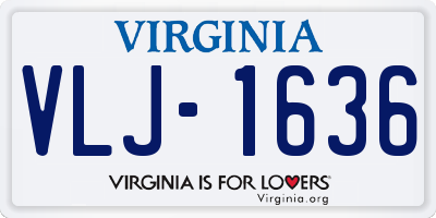 VA license plate VLJ1636